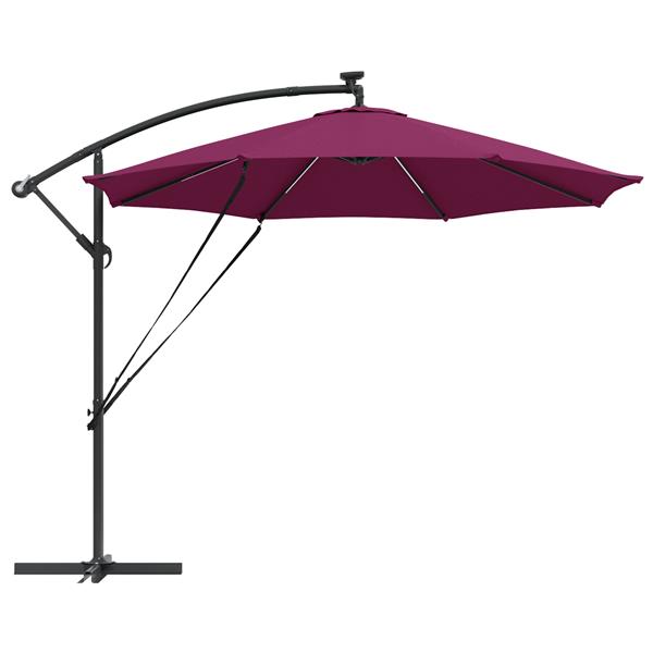 Grote foto vidaxl cantilever banana parasol bordeauxrood 294 x 294 x 248 cm tuin en terras overige tuin en terras