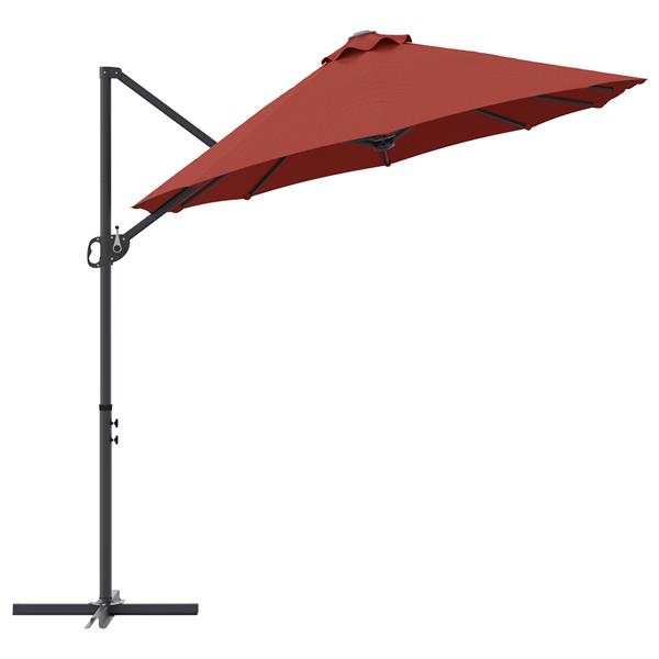 Grote foto vidaxl tuin cantilever parasol terracotta large poedergecoat staal tuin en terras overige tuin en terras