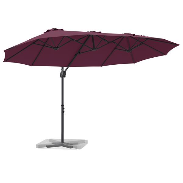Grote foto vidaxl tuin cantilever parasol bordeauxrood large poedergecoat staal tuin en terras overige tuin en terras