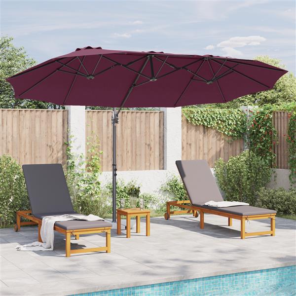 Grote foto vidaxl tuin cantilever parasol bordeauxrood large poedergecoat staal tuin en terras overige tuin en terras