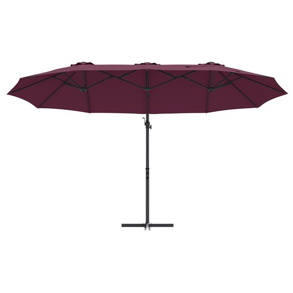Grote foto vidaxl tuin cantilever parasol bordeauxrood large poedergecoat staal tuin en terras overige tuin en terras