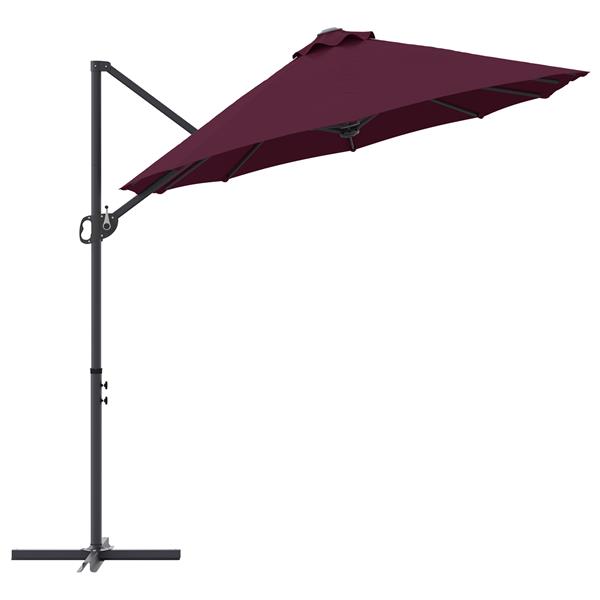 Grote foto vidaxl tuin cantilever parasol bordeauxrood large poedergecoat staal tuin en terras overige tuin en terras