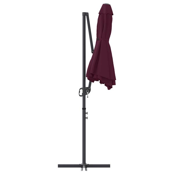 Grote foto vidaxl tuin cantilever parasol bordeauxrood large poedergecoat staal tuin en terras overige tuin en terras