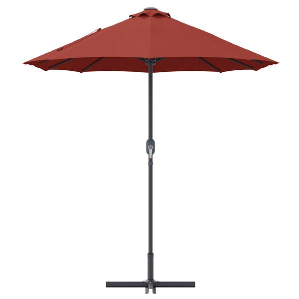 Grote foto vidaxl tuinparasol terracotta 380 x 196 x 235 cm poedergecoat staal tuin en terras overige tuin en terras