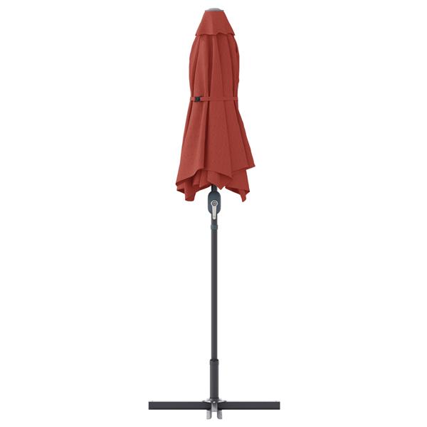 Grote foto vidaxl tuinparasol terracotta 380 x 196 x 235 cm poedergecoat staal tuin en terras overige tuin en terras