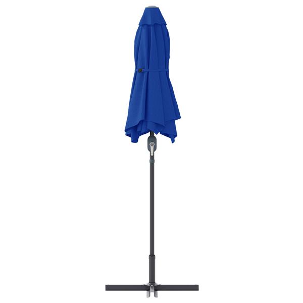 Grote foto vidaxl tuinparasol blauw 380 x 196 x 235 cm poedergecoat staal tuin en terras overige tuin en terras