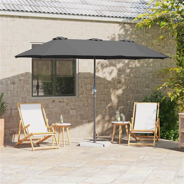 Grote foto vidaxl tuinparasol antraciet 380 x 196 x 235 cm poedergecoat staal tuin en terras overige tuin en terras