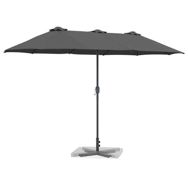 Grote foto vidaxl tuinparasol antraciet 380 x 196 x 235 cm poedergecoat staal tuin en terras overige tuin en terras