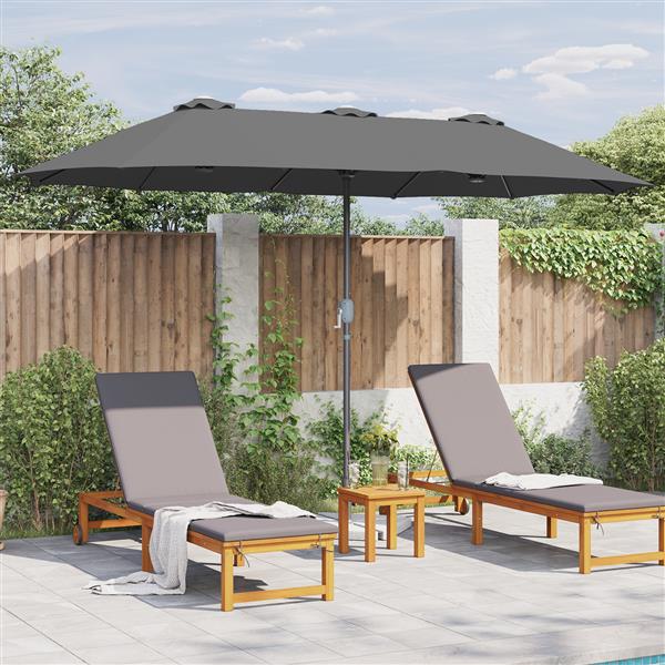 Grote foto vidaxl tuinparasol antraciet 380 x 196 x 235 cm poedergecoat staal tuin en terras overige tuin en terras