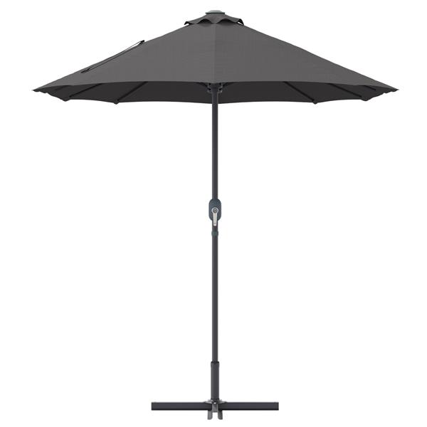 Grote foto vidaxl tuinparasol antraciet 380 x 196 x 235 cm poedergecoat staal tuin en terras overige tuin en terras