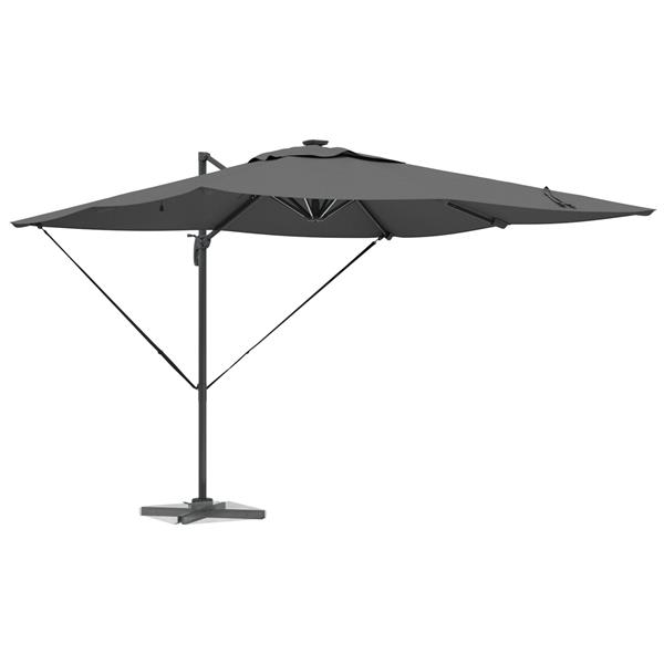 Grote foto vidaxl cantilever roma parasol met slot 286 x 285 x 270 cm aluminium tuin en terras overige tuin en terras
