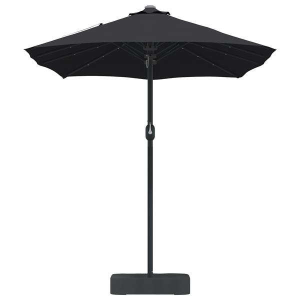 Grote foto vidaxl tuinparasol zwart 385 x 209 x 244 cm stof tuin en terras overige tuin en terras