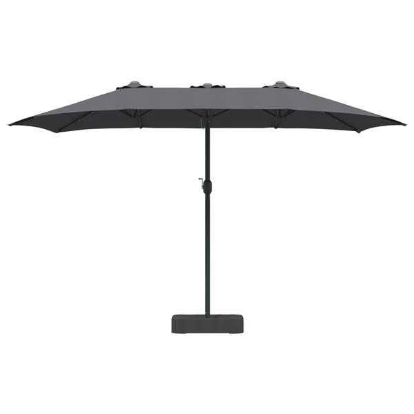 Grote foto vidaxl tuinparasol antraciet 385 x 209 x 244 cm stof tuin en terras overige tuin en terras