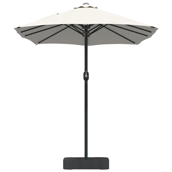 Grote foto vidaxl tuinparasol zand 385 x 209 x 244 cm stof tuin en terras overige tuin en terras