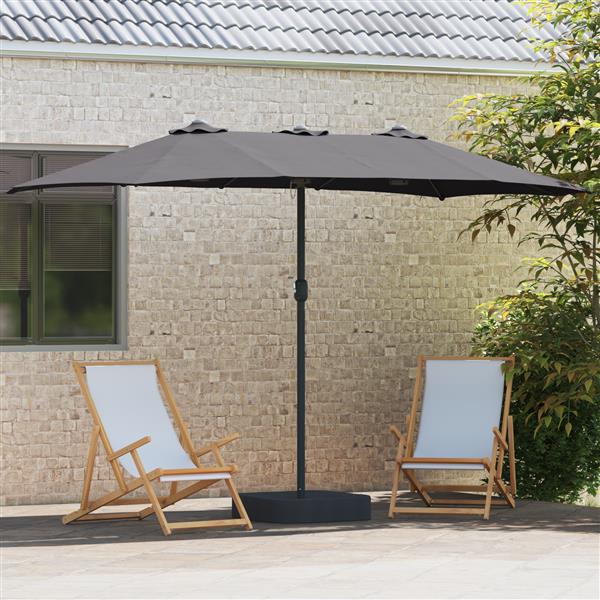 Grote foto vidaxl tuinparasol antraciet 385 x 209 x 244 cm stof tuin en terras overige tuin en terras