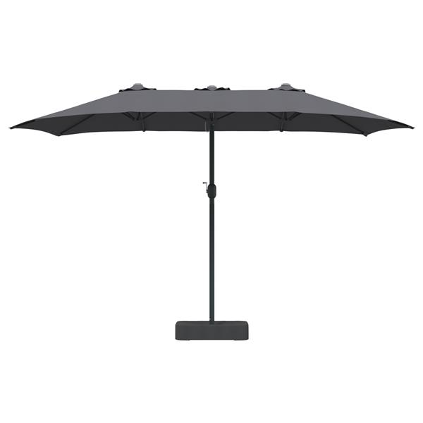 Grote foto vidaxl tuinparasol antraciet 385 x 209 x 244 cm stof tuin en terras overige tuin en terras