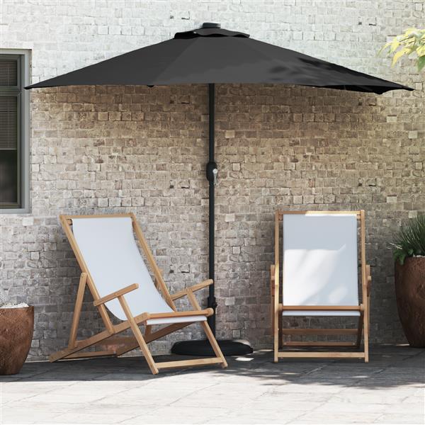 Grote foto vidaxl tuinparasol zwart 294 x 150 x 224 cm stof tuin en terras overige tuin en terras
