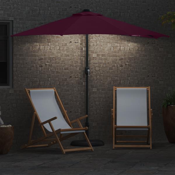 Grote foto vidaxl tuinparasol bordeauxrood 294 x 150 x 224 cm stof tuin en terras overige tuin en terras