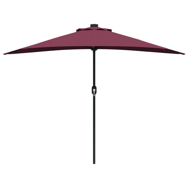 Grote foto vidaxl tuinparasol bordeauxrood 294 x 150 x 224 cm stof tuin en terras overige tuin en terras