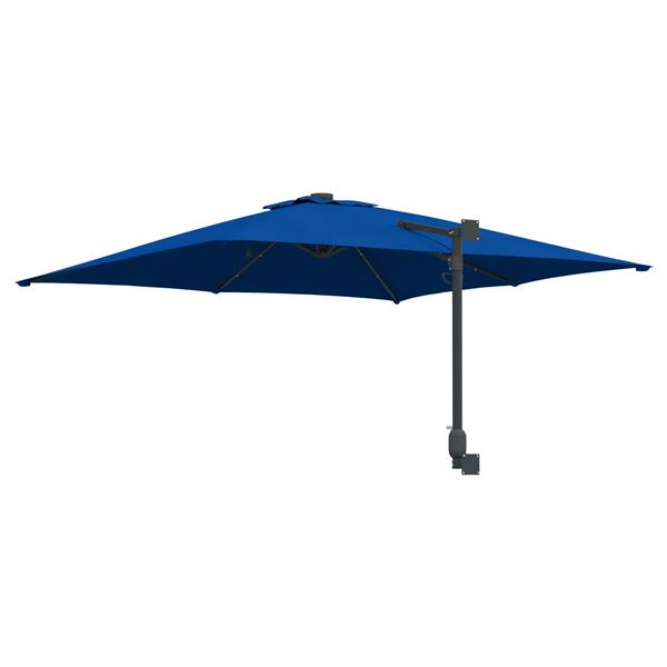 Grote foto vidaxl tuinparasol azurblauw 248.5 x 247.5 x 160 cm stof tuin en terras overige tuin en terras