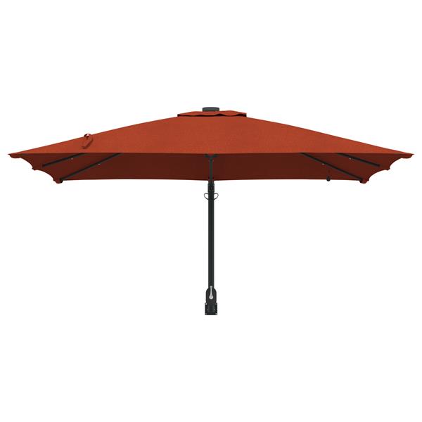 Grote foto vidaxl tuinparasol terracotta 248.5 x 247.5 x 160 cm stof tuin en terras overige tuin en terras