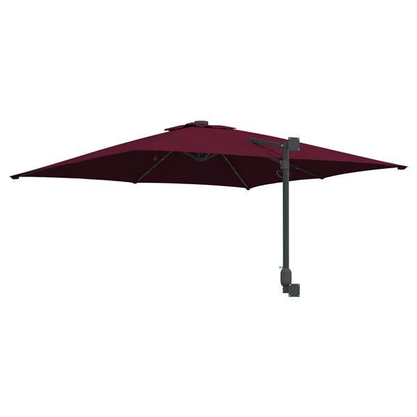 Grote foto vidaxl tuinparasol bordeauxrood 248.5 x 247.5 x 160 cm stof tuin en terras overige tuin en terras