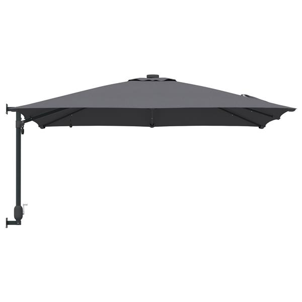 Grote foto vidaxl tuinparasol antraciet 248.5 x 247.5 x 160 cm stof tuin en terras overige tuin en terras