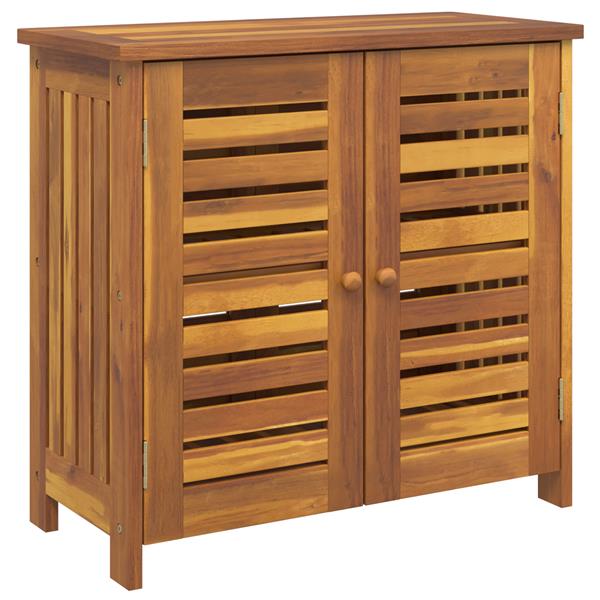 Grote foto vidaxl tuinkast met opslag met de deur bruin 78 x 36.5 x 78cm massief acaciahout huis en inrichting overige