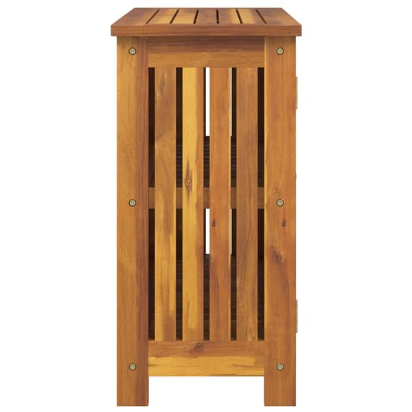 Grote foto vidaxl tuinkast met opslag met de deur bruin 78 x 36.5 x 78cm massief acaciahout huis en inrichting overige