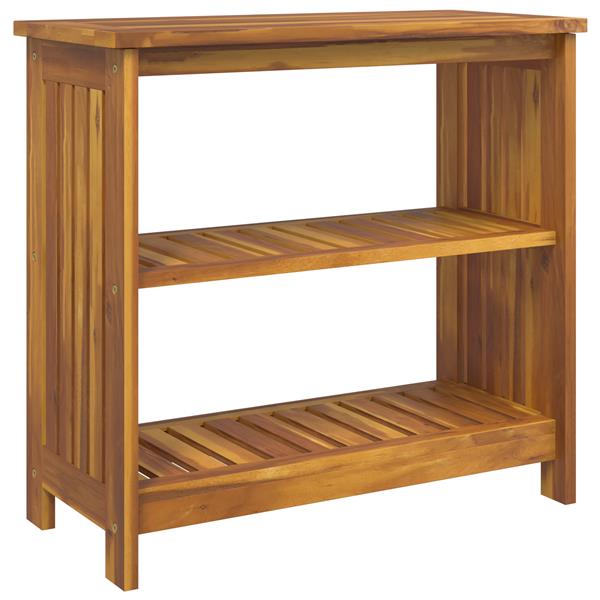 Grote foto vidaxl tuinkast met plank met opslag bruin 75 x 35 x 70cm massief acaciahout huis en inrichting overige