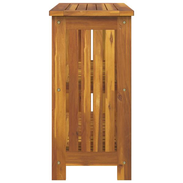 Grote foto vidaxl tuinkast met plank met opslag bruin 75 x 35 x 70cm massief acaciahout huis en inrichting overige