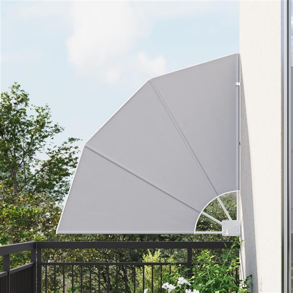Grote foto vidaxl balkon privacy scherm grijs 115 x 115 cm stof tuin en terras overige tuin en terras