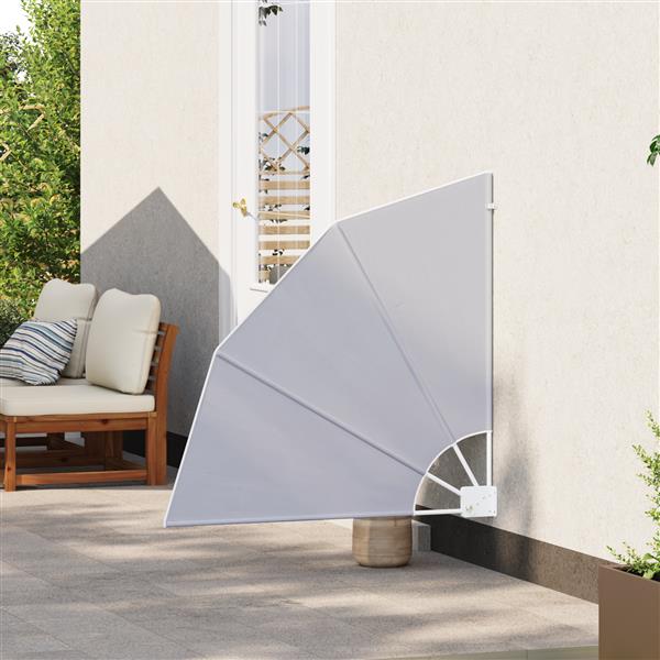 Grote foto vidaxl balkon privacy scherm grijs 115 x 115 cm stof tuin en terras overige tuin en terras