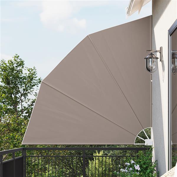 Grote foto vidaxl balkon privacy scherm taupe 210 x 210 cm stof tuin en terras overige tuin en terras