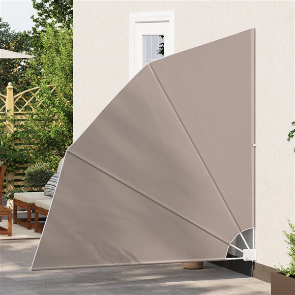 Grote foto vidaxl balkon privacy scherm taupe 210 x 210 cm stof tuin en terras overige tuin en terras