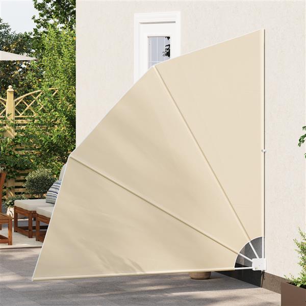 Grote foto vidaxl balkon privacy scherm beige 210 x 210 cm stof tuin en terras overige tuin en terras