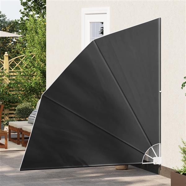 Grote foto vidaxl balkon privacy scherm antraciet 210 x 210 cm stof tuin en terras overige tuin en terras