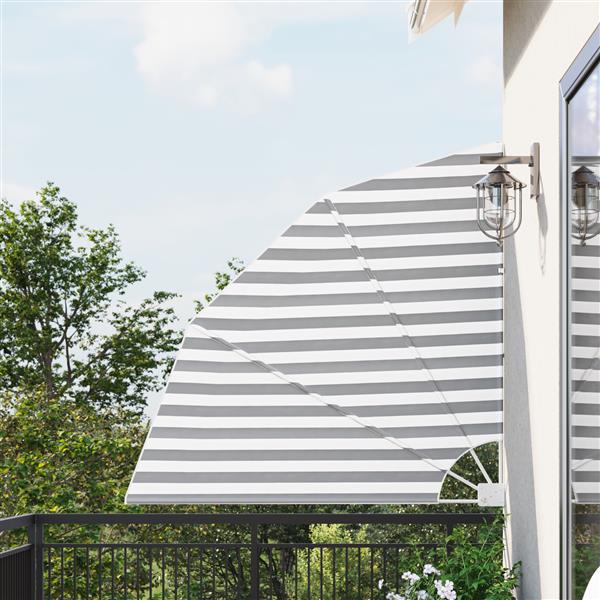 Grote foto vidaxl balkon privacy scherm antraciet en wit 140 x 140 cm stof tuin en terras overige tuin en terras