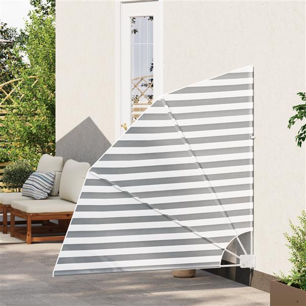Grote foto vidaxl balkon privacy scherm antraciet en wit 140 x 140 cm stof tuin en terras overige tuin en terras