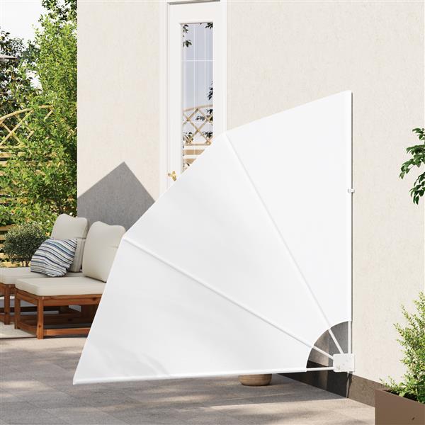 Grote foto vidaxl balkon privacy scherm wit 140 x 140 cm stof tuin en terras overige tuin en terras