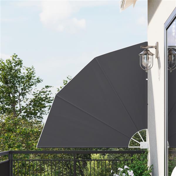 Grote foto vidaxl balkon privacy scherm zwart 140 x 140 cm stof tuin en terras overige tuin en terras