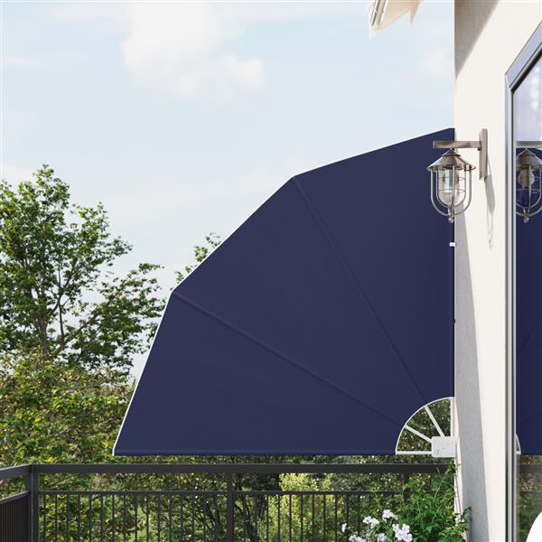 Grote foto vidaxl balkon privacy scherm marineblauw 140 x 140 cm stof tuin en terras overige tuin en terras