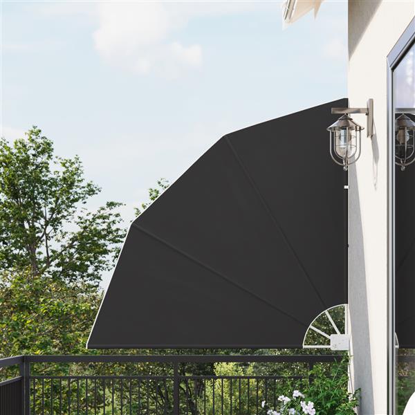 Grote foto vidaxl balkon privacy scherm antraciet 140 x 140 cm stof tuin en terras overige tuin en terras