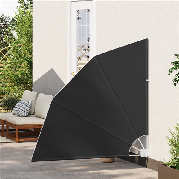 Grote foto vidaxl balkon privacy scherm antraciet 140 x 140 cm stof tuin en terras overige tuin en terras