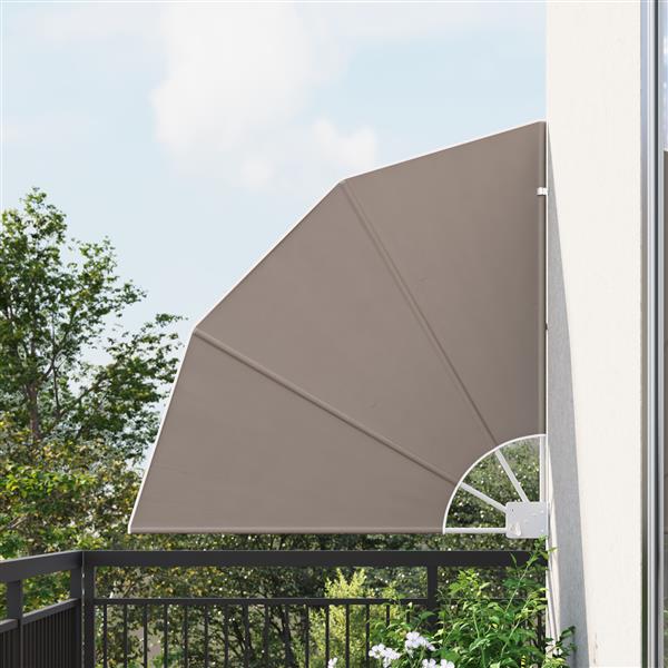 Grote foto vidaxl balkon privacy scherm taupe 115 x 115 cm stof tuin en terras overige tuin en terras
