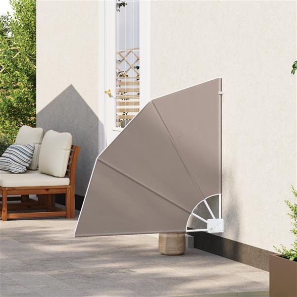 Grote foto vidaxl balkon privacy scherm taupe 115 x 115 cm stof tuin en terras overige tuin en terras