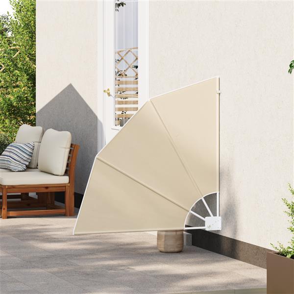 Grote foto vidaxl balkon privacy scherm beige 115 x 115 cm stof tuin en terras overige tuin en terras