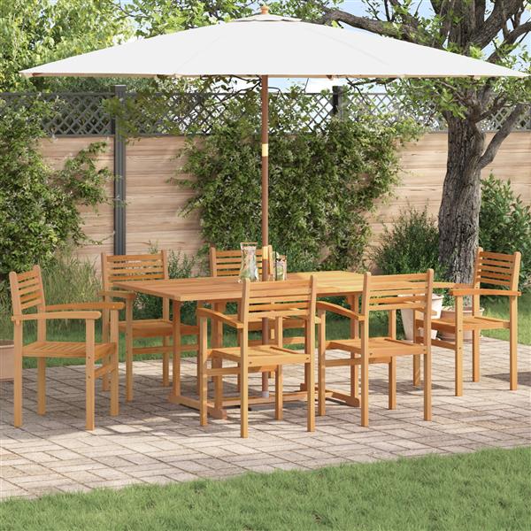 Grote foto vidaxl tuinstapelstoelen 6 pcs bruin 55.5 x 55.5 x 90 cm tuin en terras tuinmeubelen
