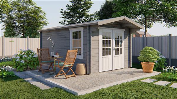 Grote foto blokhut tuinhuis julia 40 mm vuren. tuin en terras tuinhuisjes en blokhutten