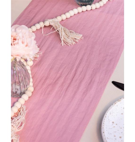Grote foto table runner chiffon old pink 28cm x 3m verzamelen overige verzamelingen